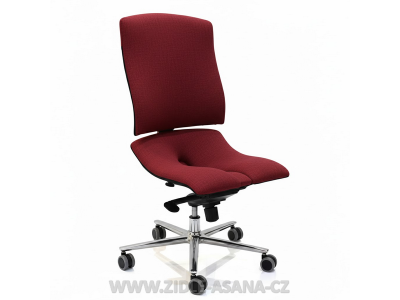 Ergonomická židle Ásana Steel Basic Ekokůže, Red